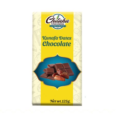 Kunafa Dates Bar in Milk Chocolate Bar