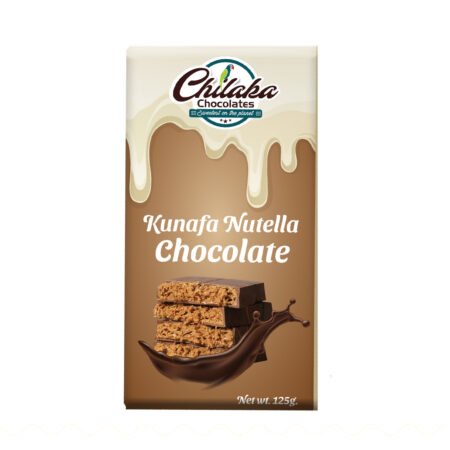 Kunafa Nutella Bar in Milk Chocolate Bar